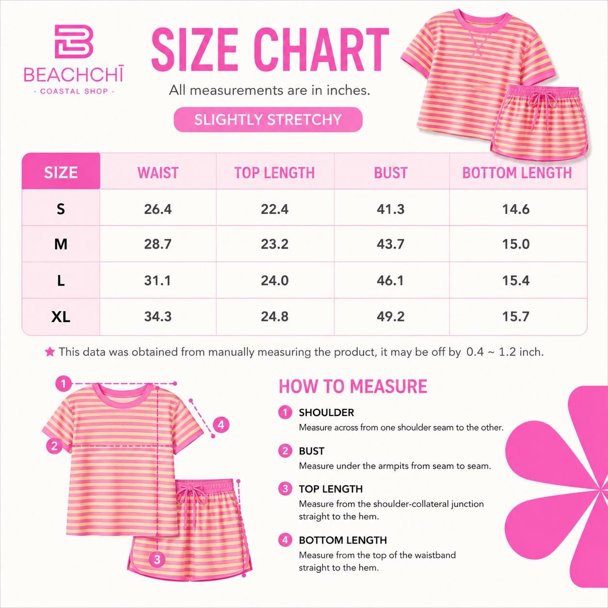 Beachchi Pink & Butter Yellow Striped Lounge Set | Women's Coastal Two-Piece Outfit | Cotton Vacation Set | Beach Resort Matching Set