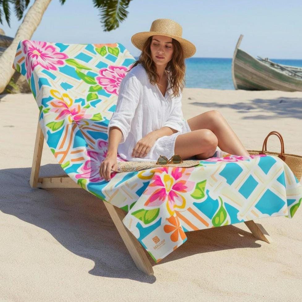 Floral Oversized Beach Towel Beach Towel | Pool Towel, Vacation Essential