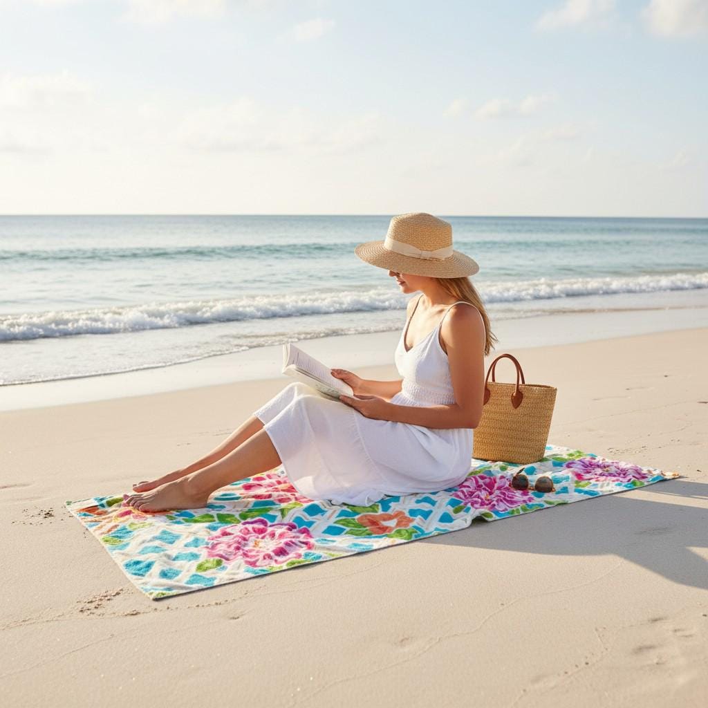 Floral Oversized Beach Towel Beach Towel | Pool Towel, Vacation Essential