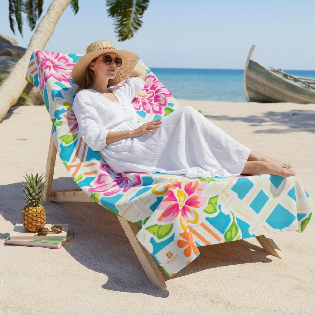 Floral Oversized Beach Towel Beach Towel | Pool Towel, Vacation Essential