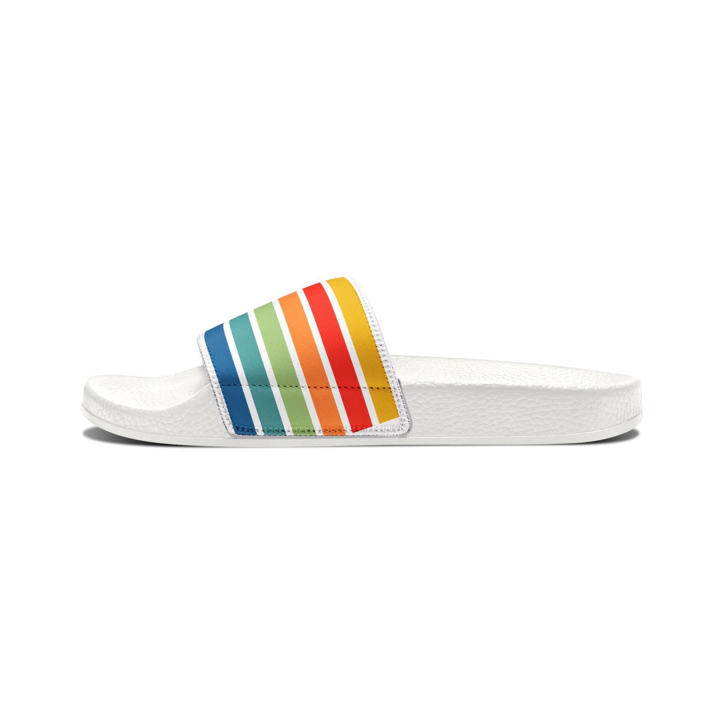 Retro Rainbow Striped Sandals,| Beachchi Slides