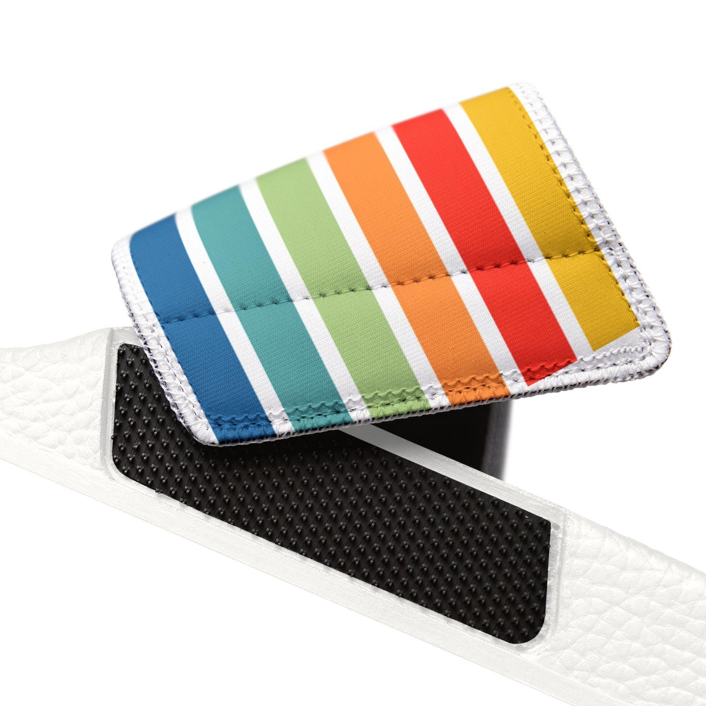 Retro Rainbow Striped Sandals,| Beachchi Slides