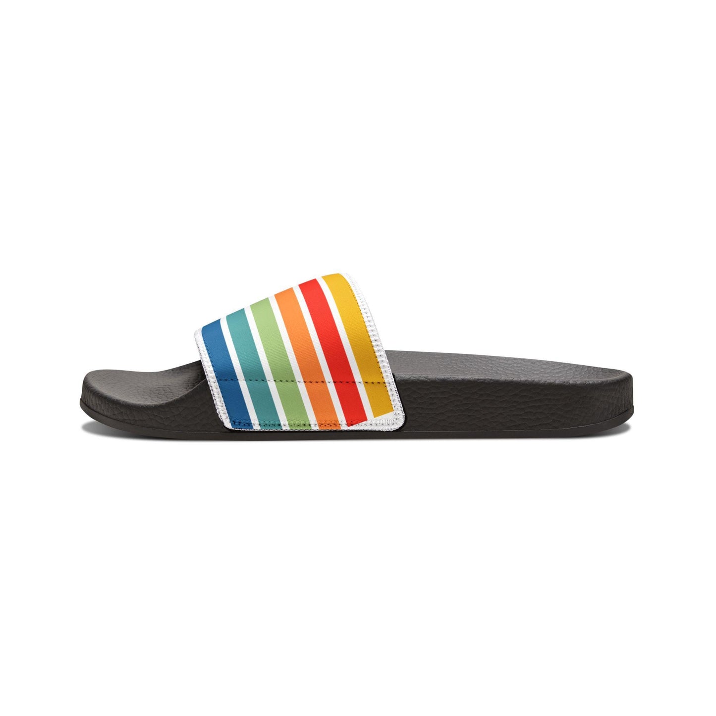 Retro Rainbow Striped Sandals,| Beachchi Slides