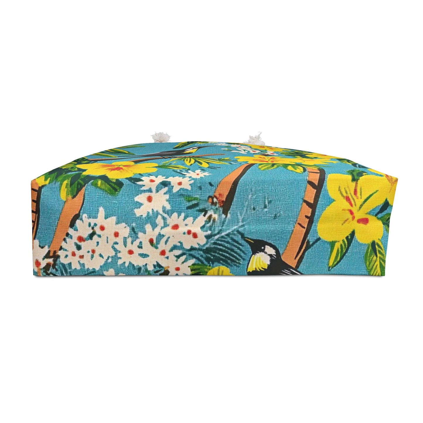 Tropical Hibiscus & Bird Weekender Bag | Hawaiian Beach Tote