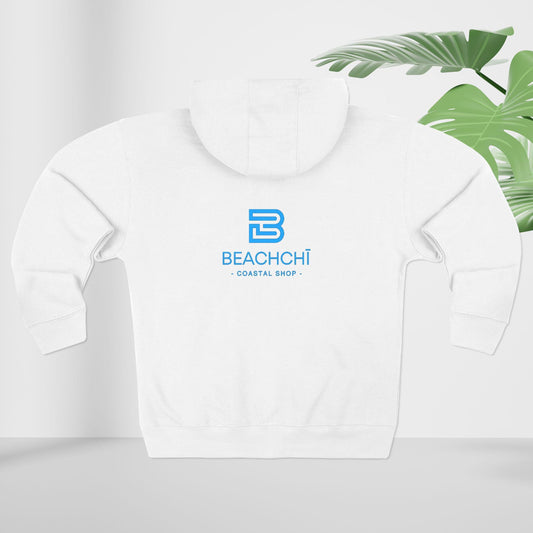 Retro rainbow stripes zip hoodie | beachchi logo on back