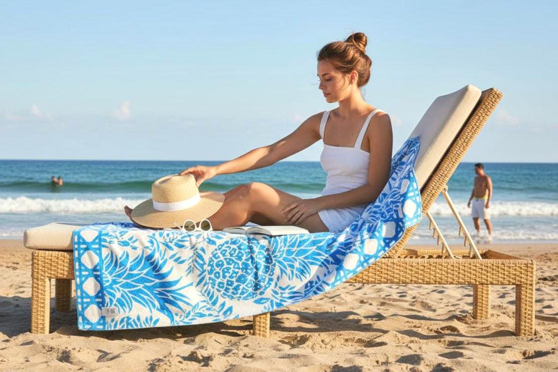 Oversized Beach Towel, Pool Towel, Blue Hawaii Collection, Vacation Essential