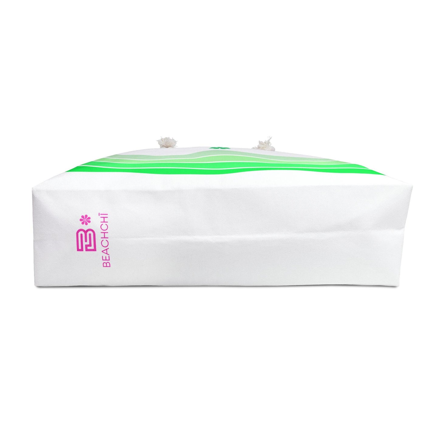 Green Gradient Stripes Weekender Bag | Large Beach Tote