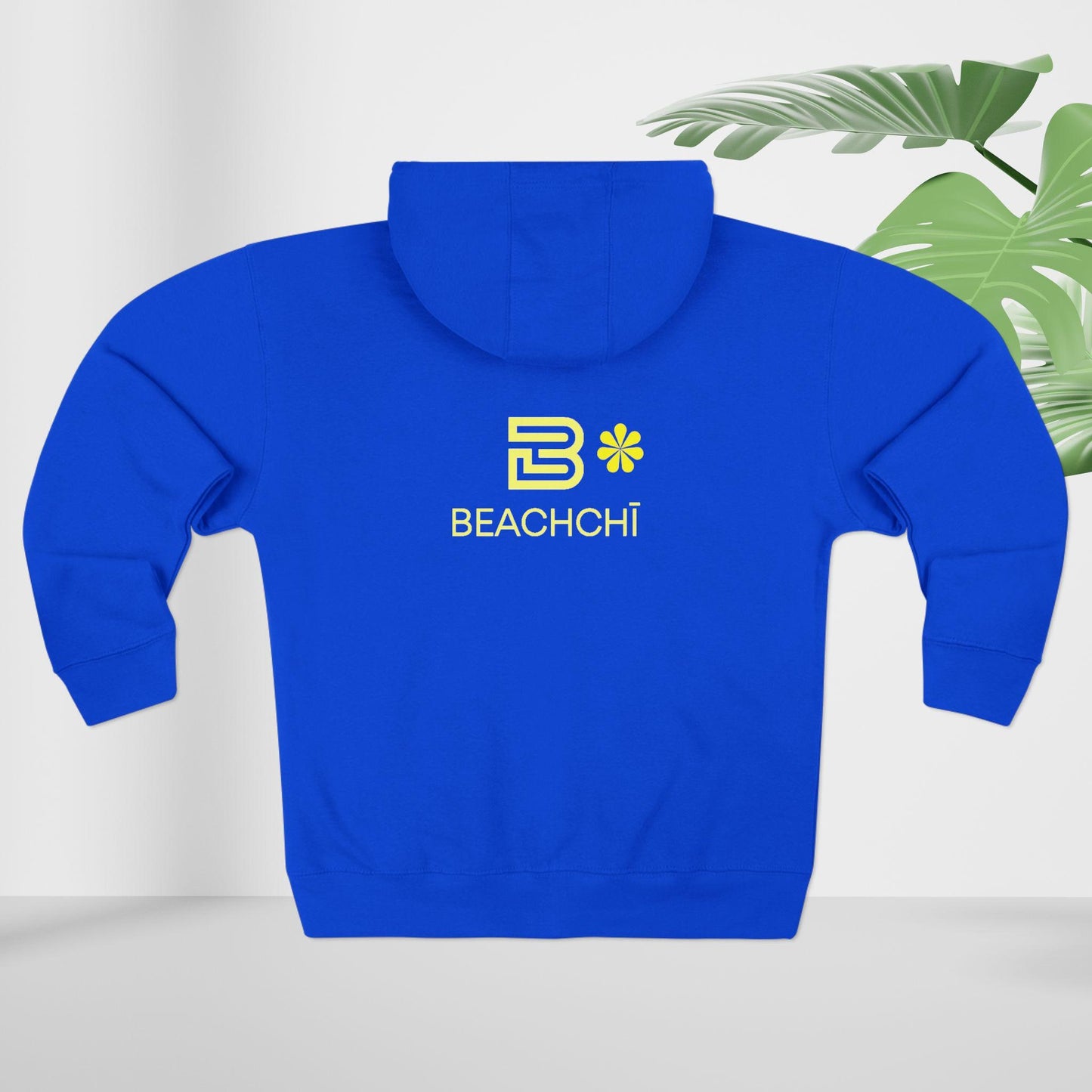 Beachchi Retro Rainbow Stripes Zip Hoodie | Beachchi Logo on Back