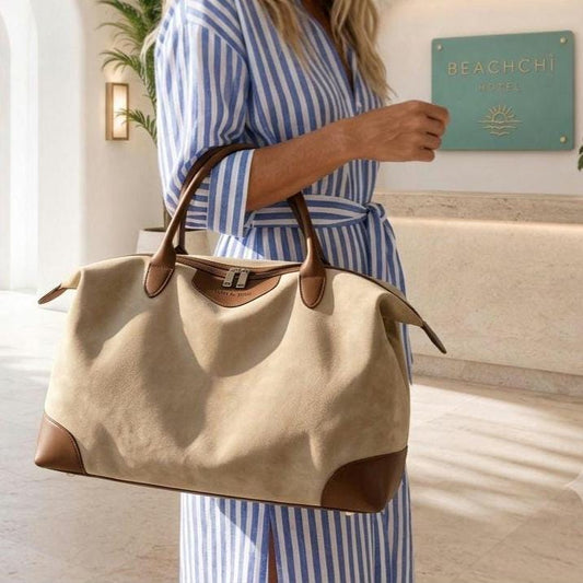 Camel Large Travel Tote Bag, PU Leather Weekender Bag, Oversized Vacation Carryall
