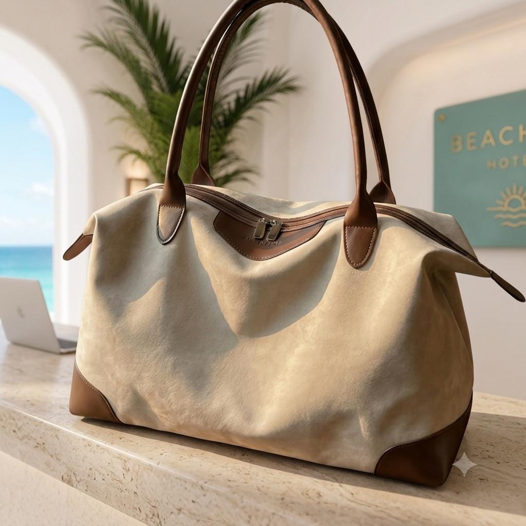 Camel Large Travel Tote Bag, PU Leather Weekender Bag, Oversized Vacation Carryall