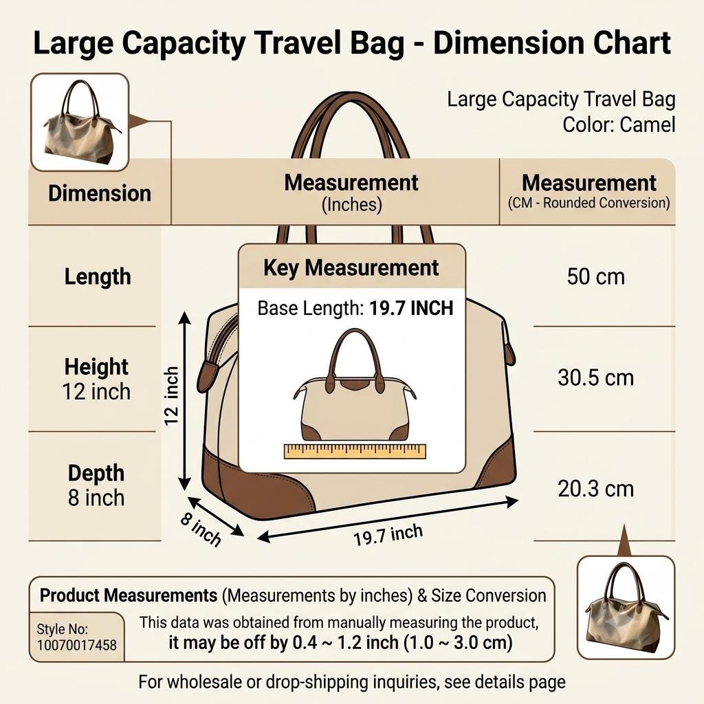 Camel Large Travel Tote Bag, PU Leather Weekender Bag, Oversized Vacation Carryall