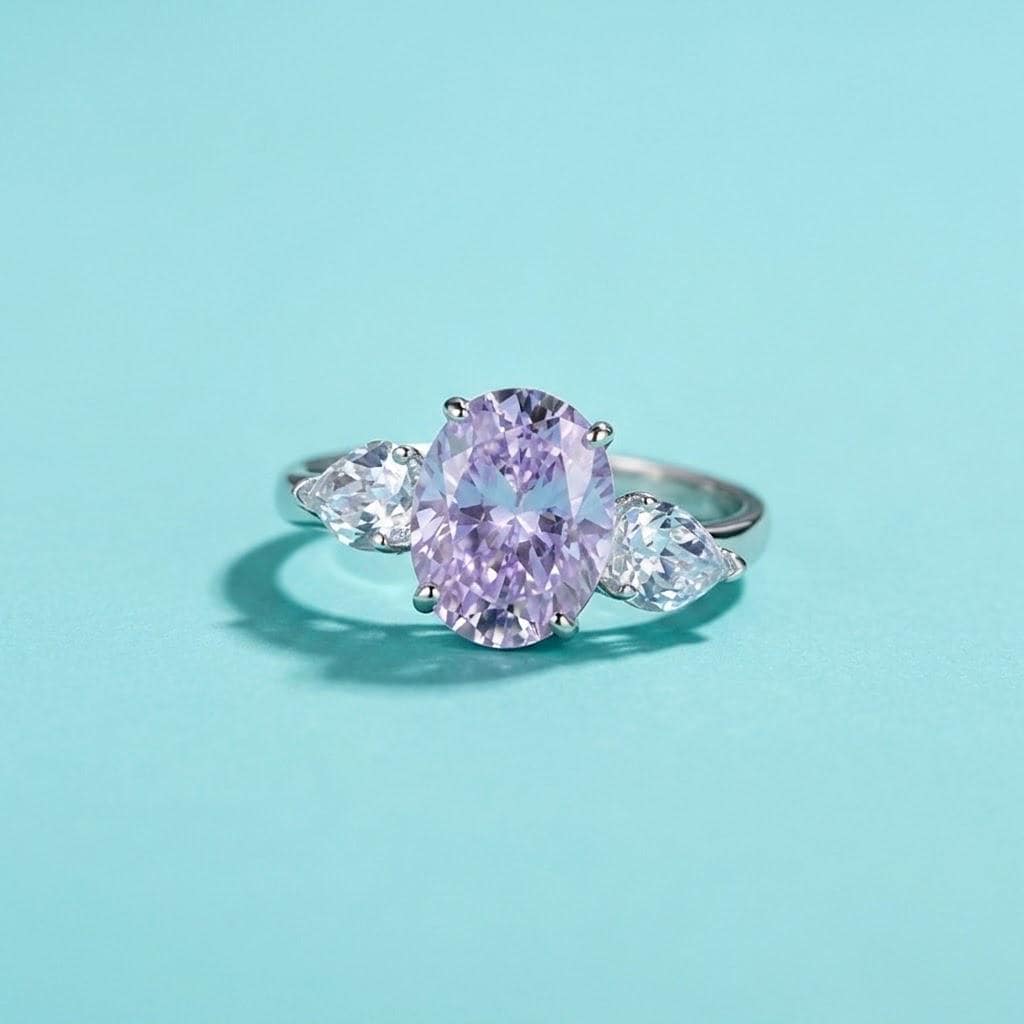 3 Stone Moissanite Ring
