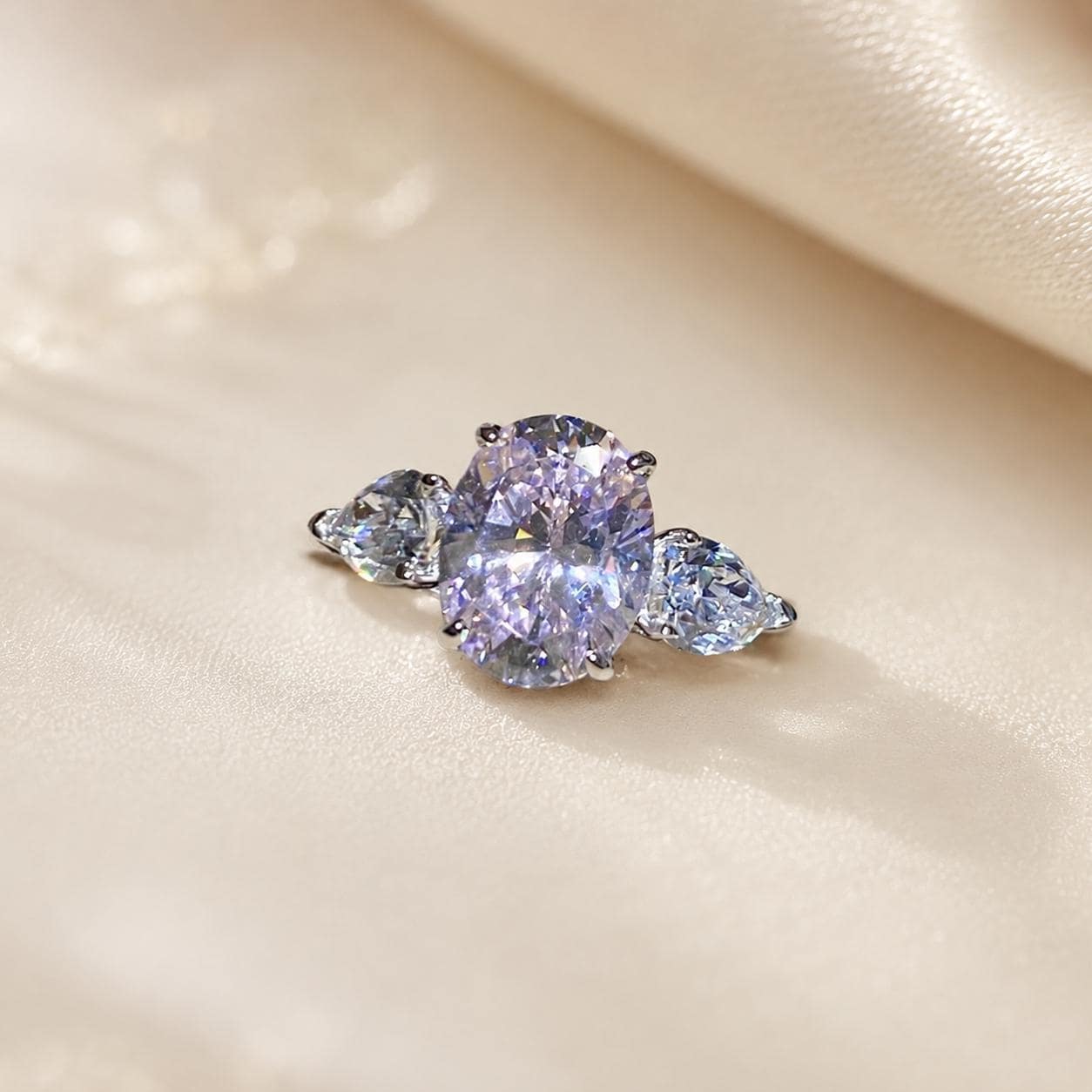 3 Stone Moissanite Ring