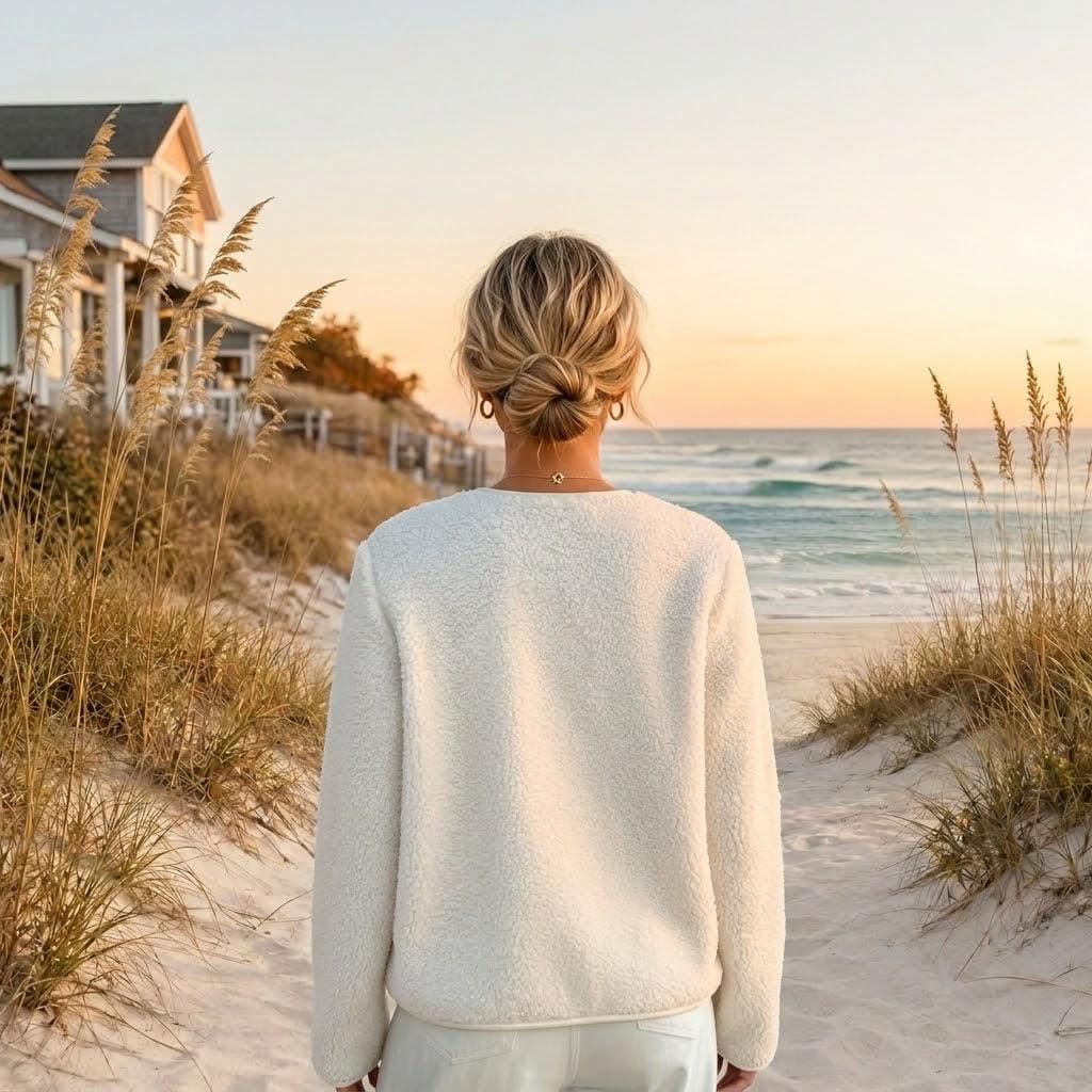 Textured Fleece Button Jacket | Women’s Cozy Fall Outerwear | Plus Size Jacket, Beachchi Jacket