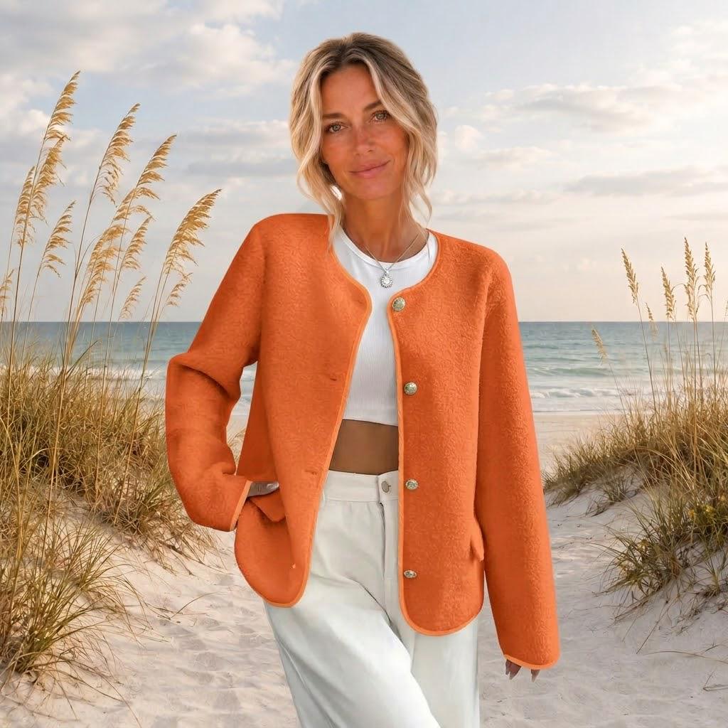 Textured Fleece Button Jacket | Women’s Cozy Fall Outerwear | Plus Size Jacket, Beachchi Jacket