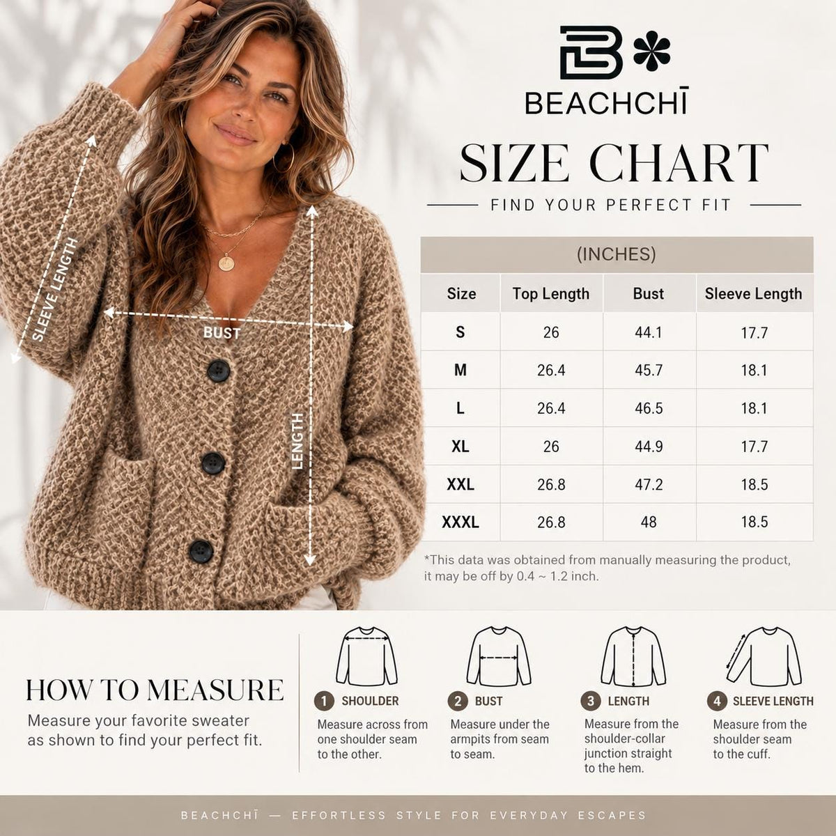 Cozy Textured Cardigan Sweater, Oversized V Neck Button Cardigan, Fuzzy Knit Sweater with Pockets, Women’s Fall Winter Sweater