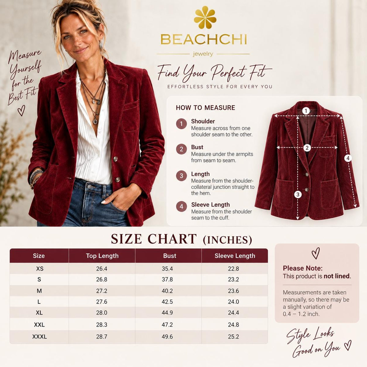 Women’s Faux Suede Blazer, Burgundy Brown Fall Jacket, Slim Fit Long Sleeve Blazer, Plus Sizes S-3XL