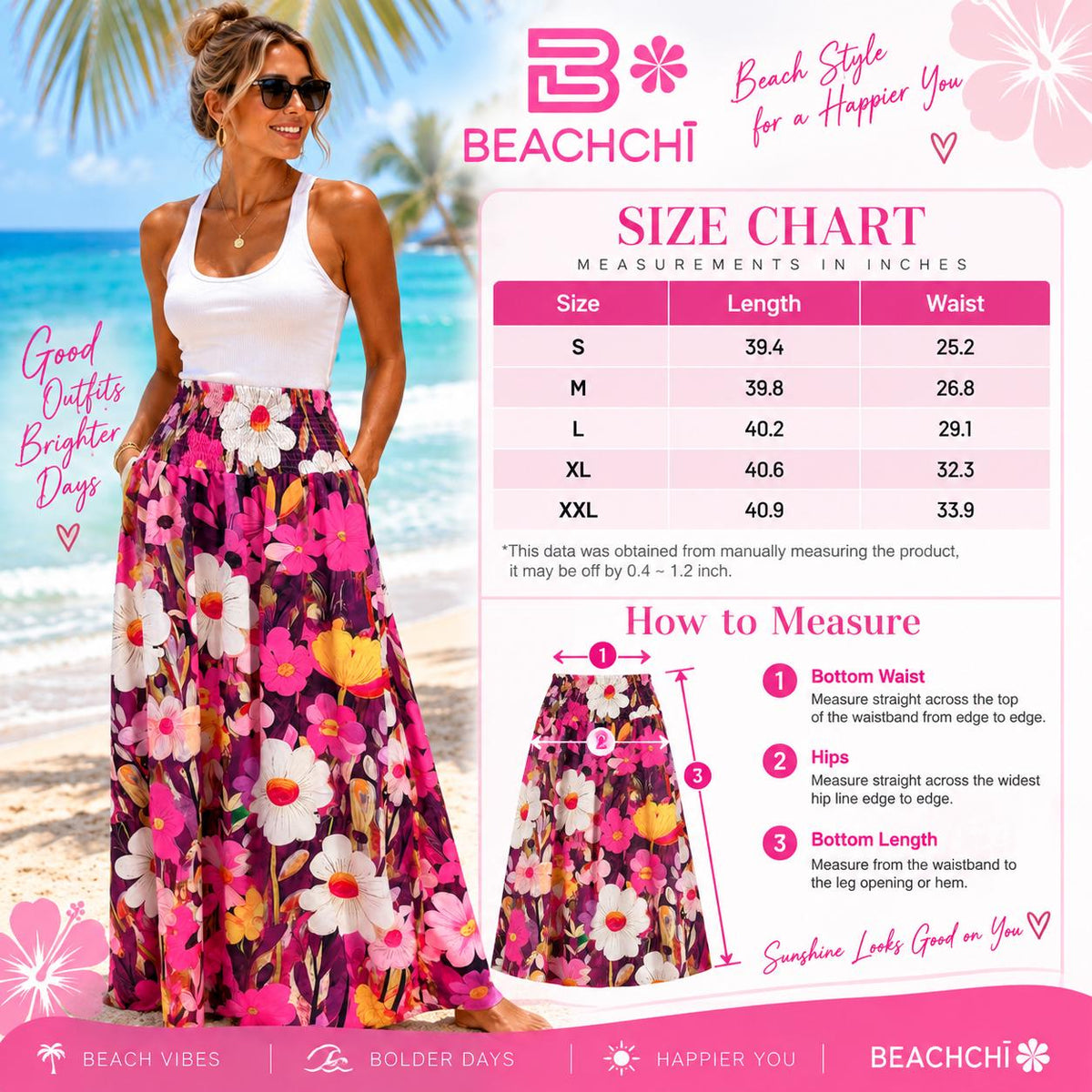 Floral Maxi Skirt for Women, Smocked Waist Tiered Skirt, Boho Skirt, Resort Wear, Vacation Skirt, Beachchi Skirt