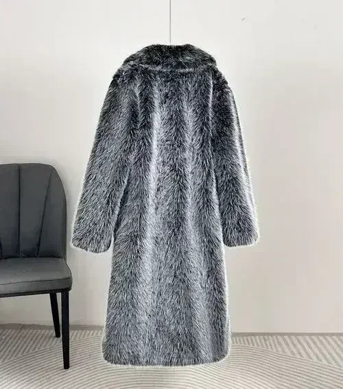 Women’s Long Faux Fur Maxi Coat | Luxe Winter Coat