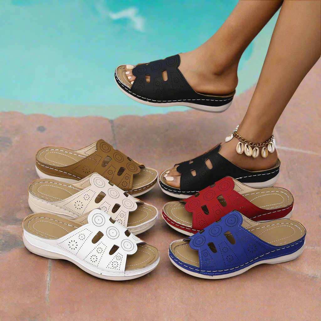 Beachchi Sandals, Slides, Summer Sandals, Women's Sandals, Open-Toe Cutout Sandals, Beachchi Sandals, Multiple Colors Slide Sandals, Beach Sandals, Dress Sandals, Beach Sandals, Flats