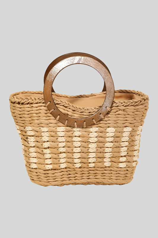 Beachchi Bag, Woven Beach Bag, Handbag, Round Handle Tote Bag, Natural Beach Bag, Women's Summer Bag  Beachchi Bag, Casual Tote, Summer Purse, Evening Bag