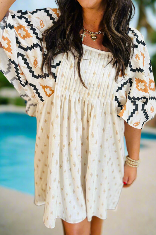 Women's Sundress, Sundress with Pockets, Popular Sundress, Puff Sleeve Sundress,Beachchi Sundress, Mini Sundress, Vacation Wear,  Beachwear, Everyday Wear Sundress, Half Sleeve Mini Dress. Women's Clothing, Ladies Dress for all Seasons