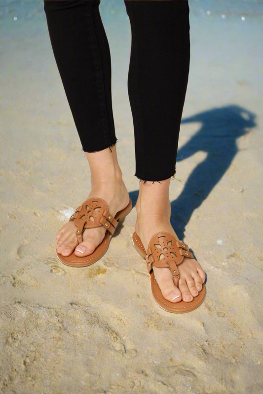 Women's Sandals, Cutout PU Leather Open Toe Sandals, Everyday Sandals, Vacation Wear, Beachwear, Casual Sandals, Beachchi Sandals, Dress Sandals