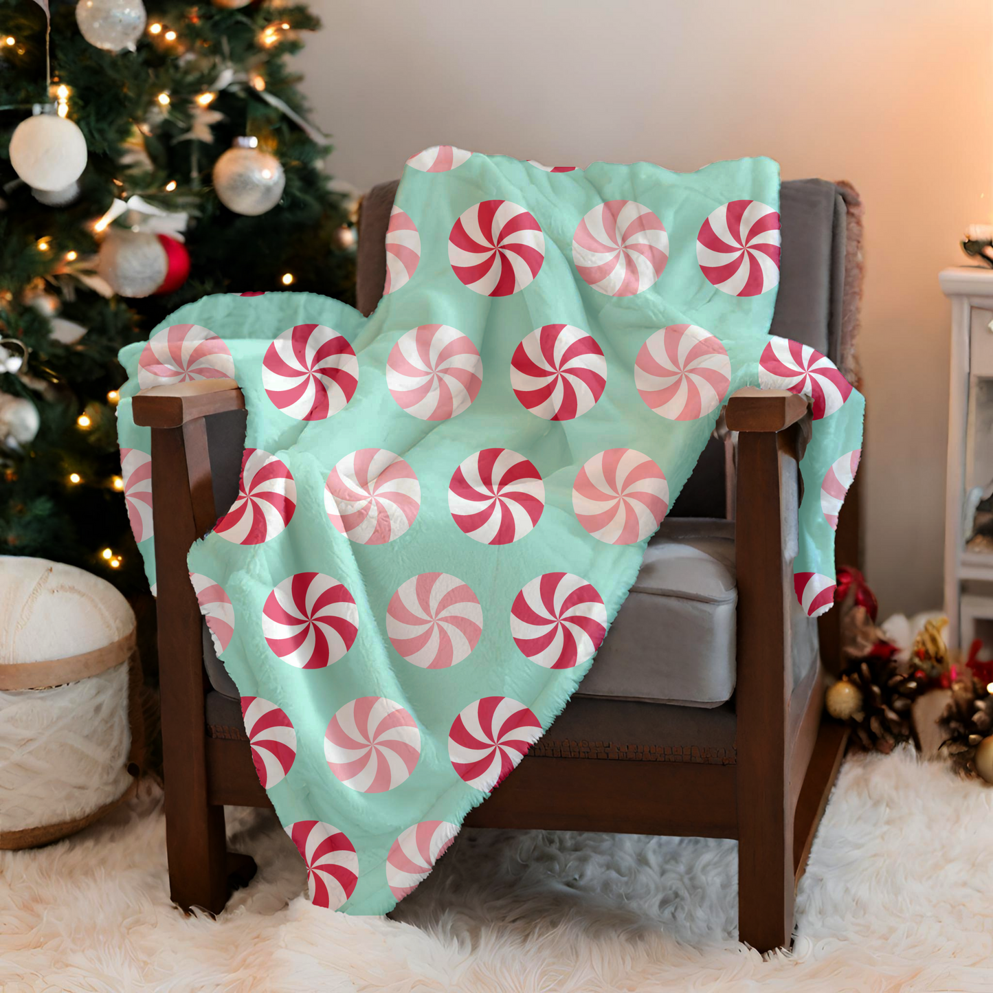 Holiday Velveteen Blanket, 3 Sizes, Bedding, Cozy Throw  Blanket, Home Décor, Soft Plush Blanket, Coastal Décor, Warm Coverup, Beachchi Blanket