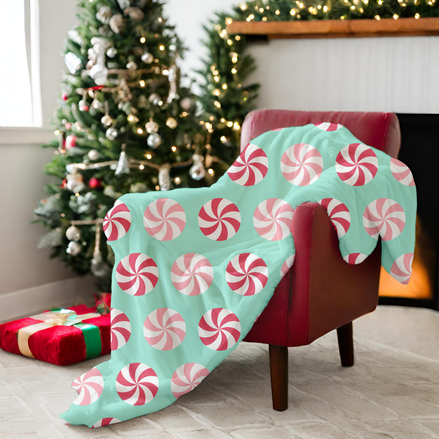 Holiday Velveteen Blanket, 3 Sizes, Bedding, Cozy Throw  Blanket, Home Décor, Soft Plush Blanket, Coastal Décor, Warm Coverup, Beachchi Blanket