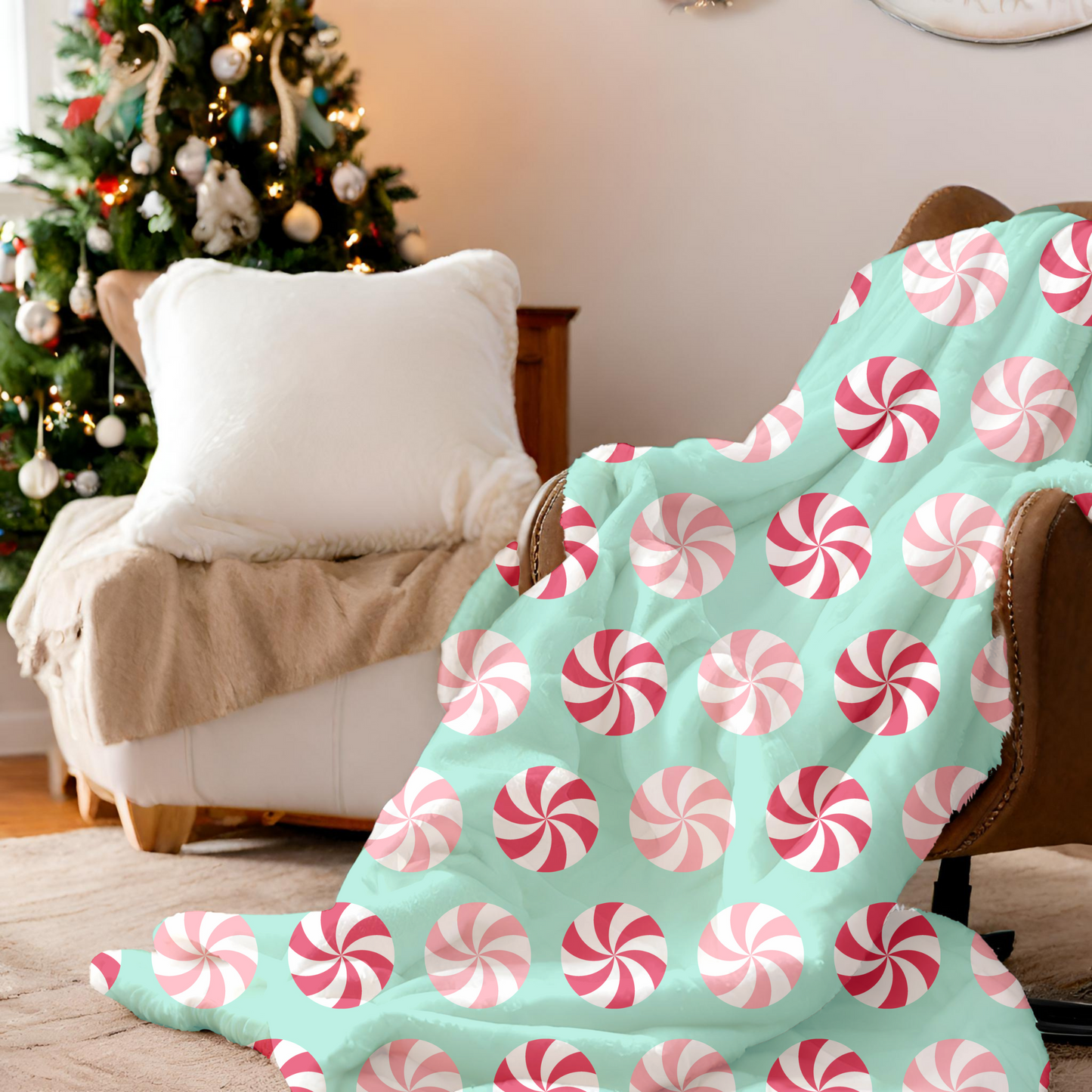 Holiday Velveteen Blanket, 3 Sizes, Bedding, Cozy Throw  Blanket, Home Décor, Soft Plush Blanket, Coastal Décor, Warm Coverup, Beachchi Blanket