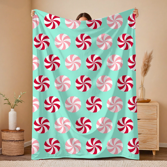 Holiday Velveteen Blanket, 3 Sizes, Bedding, Cozy Throw  Blanket, Home Décor, Soft Plush Blanket, Coastal Décor, Warm Coverup, Beachchi Blanket